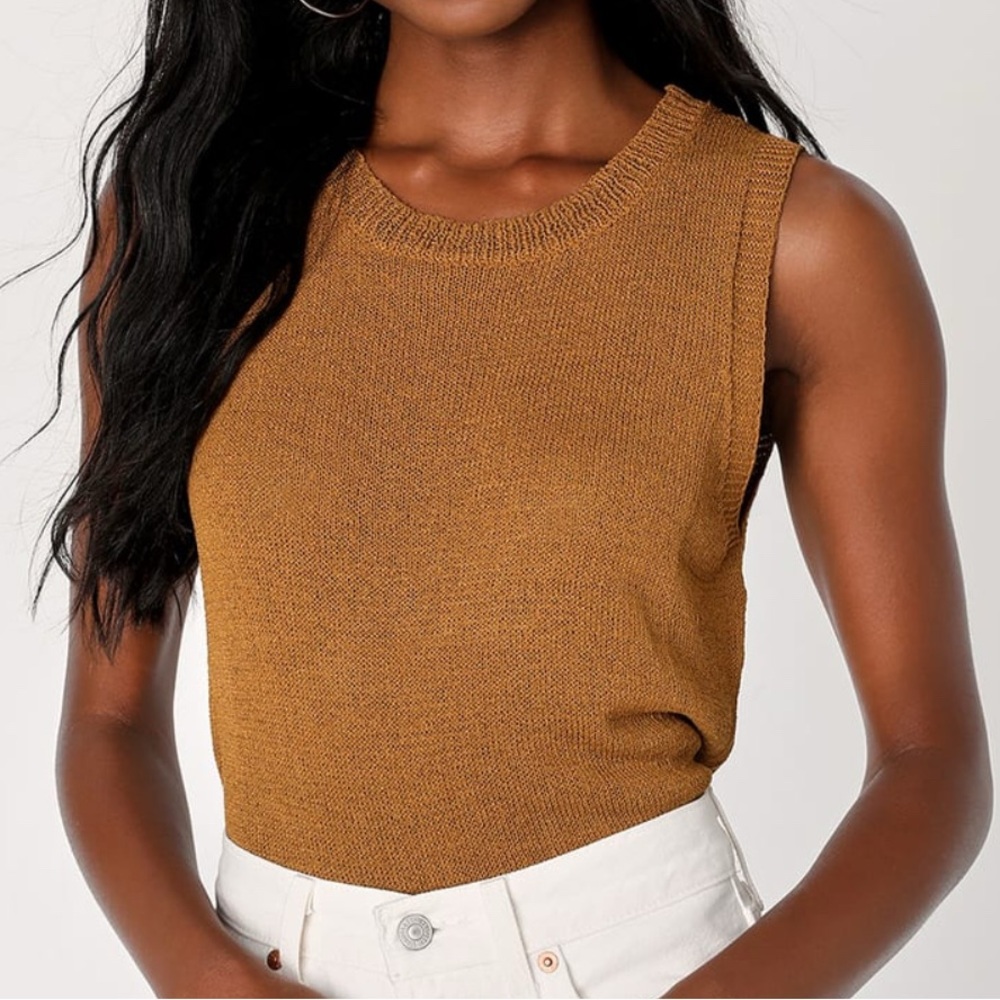 Lulu's Mustard Knit Tank Top‎